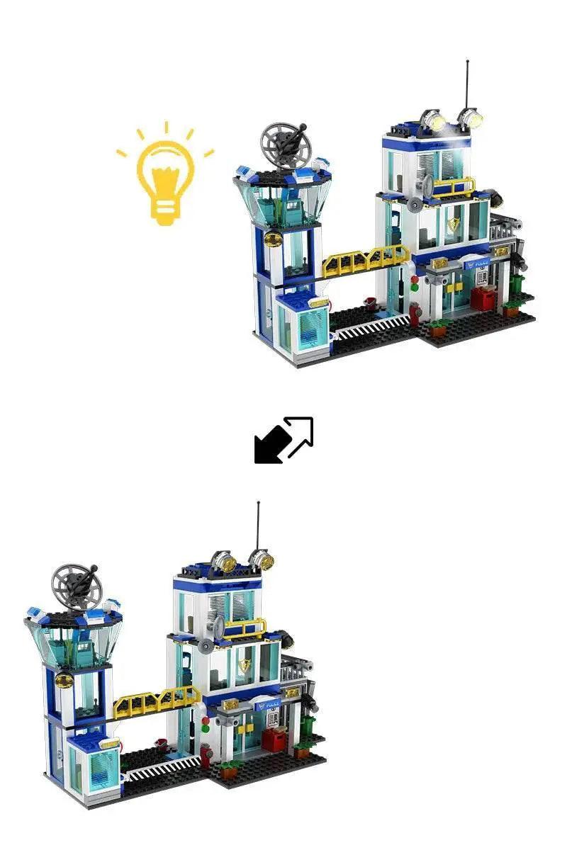  MOC City Police Station Model Building Block Building Bricks MOC Adult Gift -  ToylandEU™