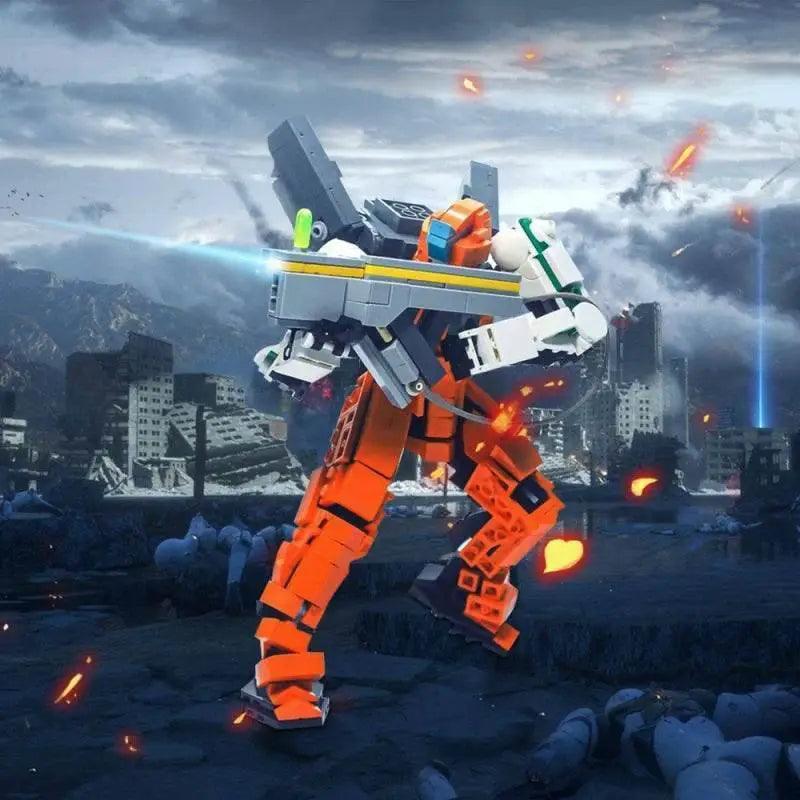  MOC MOC Orange Sentinel Mech Model Building Blocks Game Building Bricks MOC -  ToylandEU™
