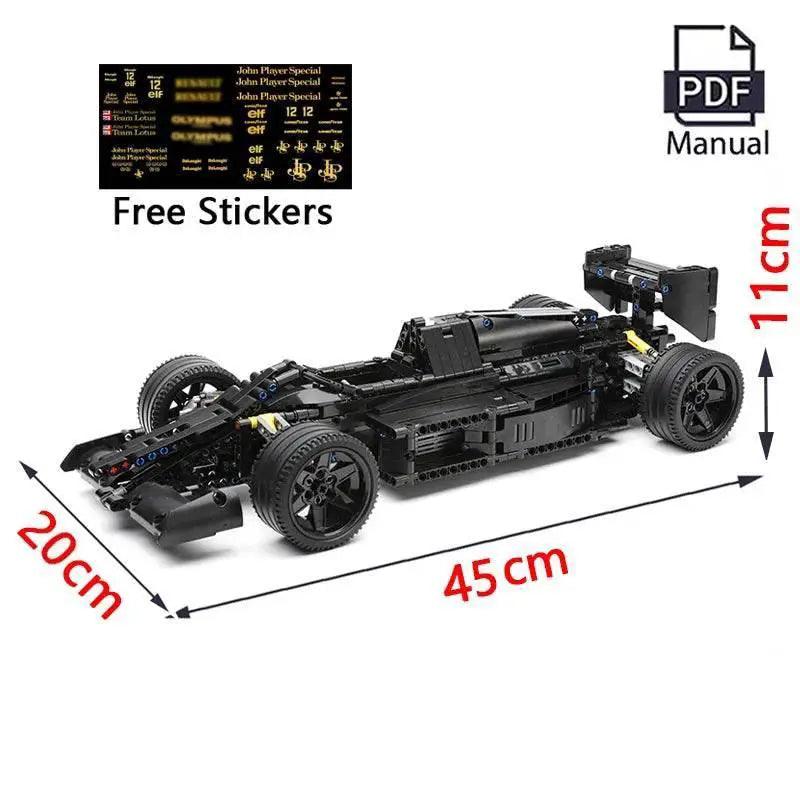  MOC 982Pcs Technical John Player Special F1 Racing Sports Car Formula 1 Model Building Blocks Bricks Kit Adult Toys Christmas Gift -  ToylandEU™