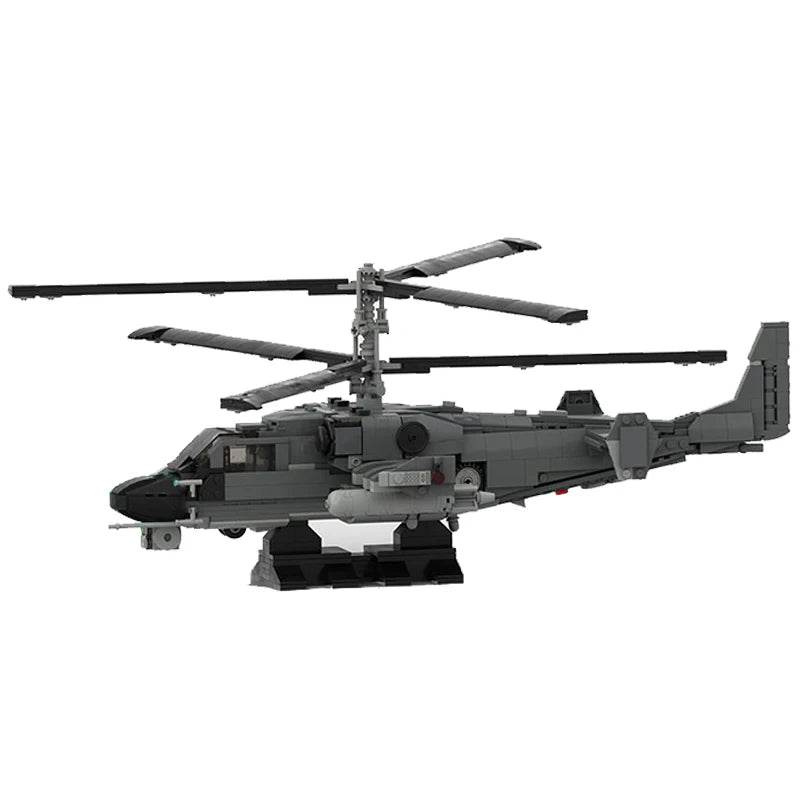 MOC Building Blocks City Helicopter KA-52 Model DIY Building Bricks MOC - ToylandEU