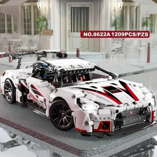  MOC Building Blocks Compatible with Concept White Sports Car Super Racing Building Blocks Brick Model Speedcar Children's Gift -  ToylandEU™