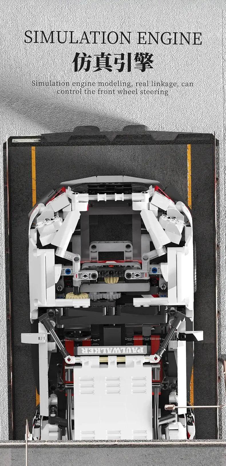  MOC Building Blocks Compatible with Concept White Sports Car Super Racing Building Blocks Brick Model Speedcar Children's Gift -  ToylandEU™