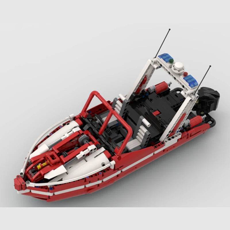 MOC Building Blocks Fire Fighting Fire Boat Model DIY 1267PCS Building Bricks MOC - ToylandEU