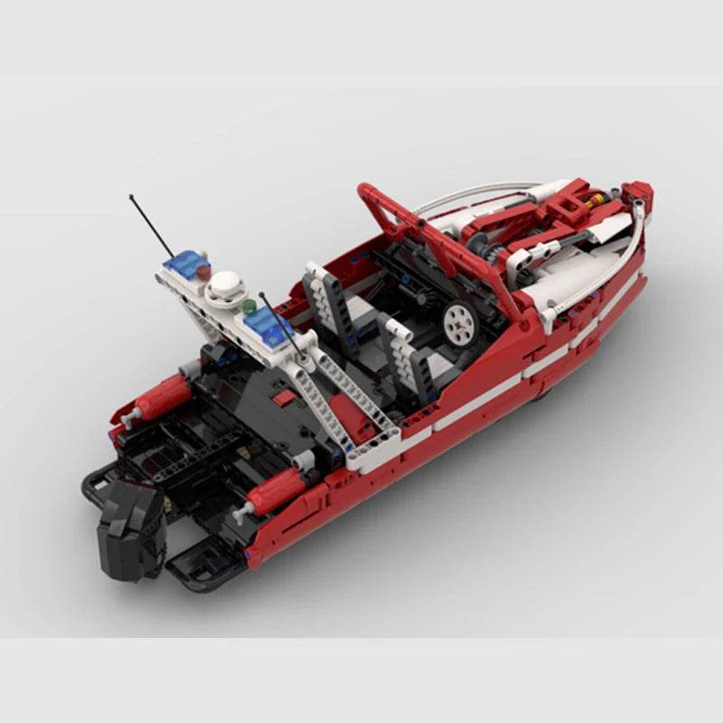 MOC Building Blocks Fire Fighting Fire Boat Model DIY 1267PCS Building Bricks MOC - ToylandEU