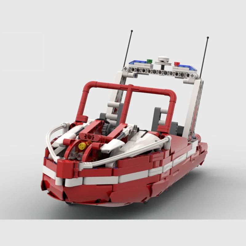 MOC Building Blocks Fire Fighting Fire Boat Model DIY 1267PCS Building Bricks MOC - ToylandEU