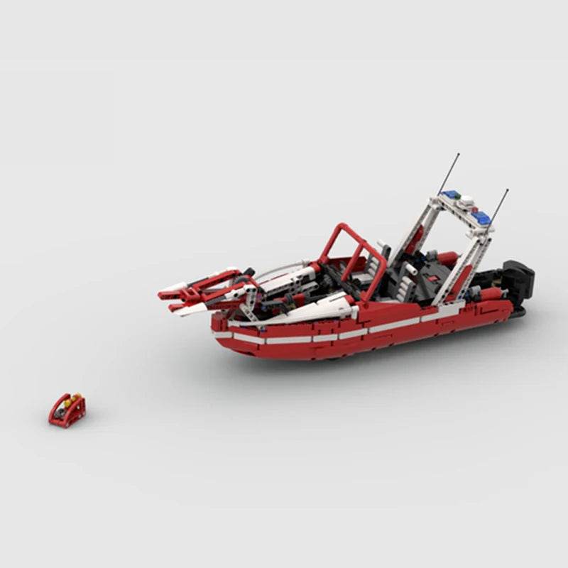 MOC Building Blocks Fire Fighting Fire Boat Model DIY 1267PCS Building Bricks MOC - ToylandEU