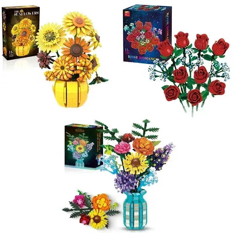 MOC Building Blocks Flower Bouquet Set For Kids Educational And Decor - ToylandEU