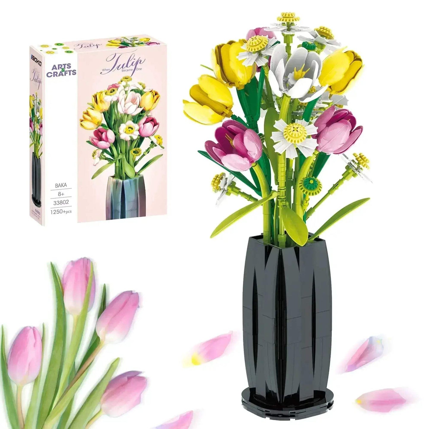 MOC Building Blocks Flower Bouquet Set For Kids Educational And Decor - ToylandEU
