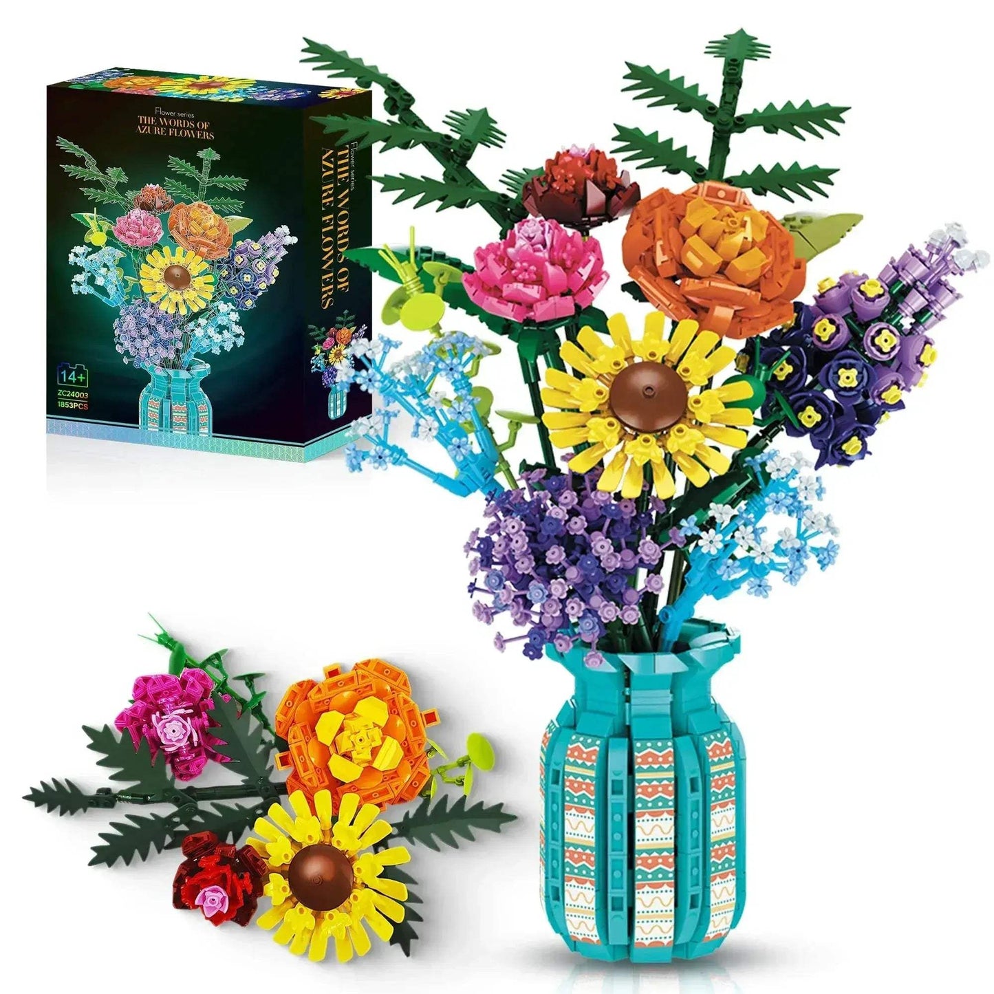 MOC Building Blocks Flower Bouquet Set For Kids Educational And Decor - ToylandEU