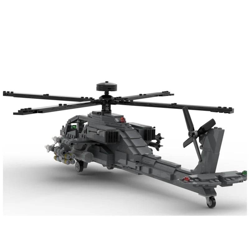 MOC Building Blocks Helicopter Aircraft Model AH-64D Apached Longbow 854PCS DIY Assembly Toys Building Bricks MOC - ToylandEU