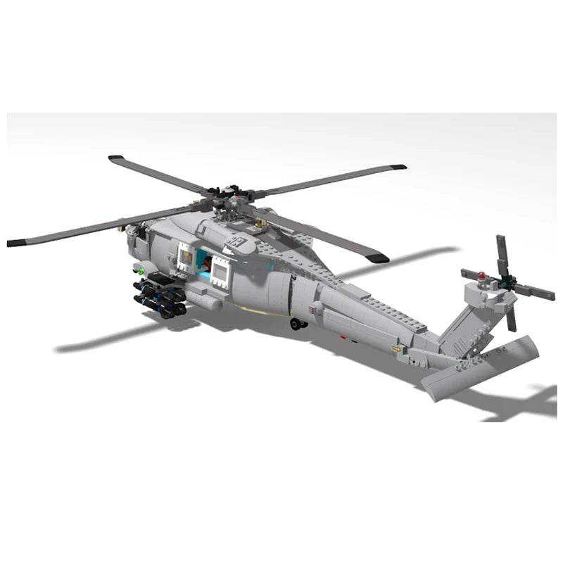 MOC Building Blocks Helicopter Aircraft Model HH-60H Recued Hawk 1359PCS Creative DIY Toys Building Bricks MOC - ToylandEU