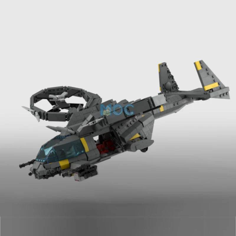 MOC Building Blocks Helicopter SA-9 Kestrel Gunship Set Building Bricks MOC - ToylandEU