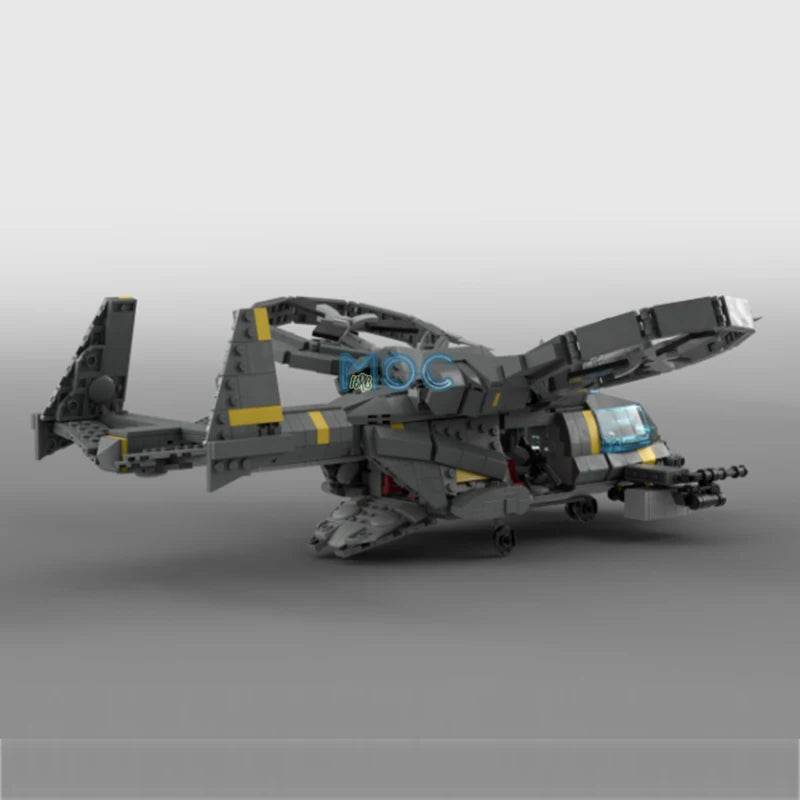 MOC Building Blocks Helicopter SA-9 Kestrel Gunship Set Building Bricks MOC - ToylandEU