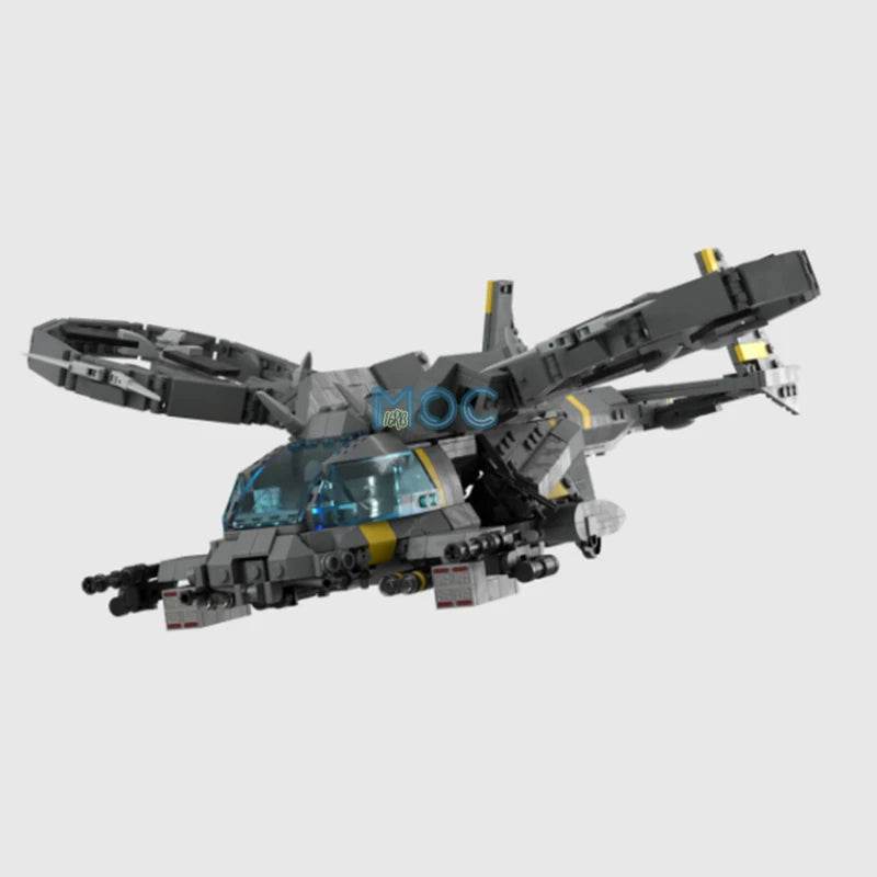 MOC Building Blocks Helicopter SA-9 Kestrel Gunship Set Building Bricks MOC - ToylandEU