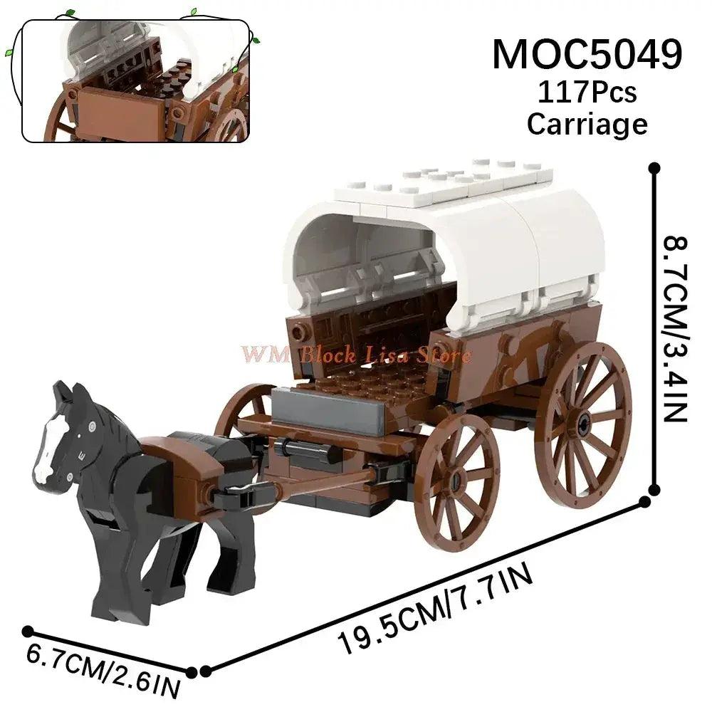  MOC Building Blocks Horse Carriage Set Educational Gift -  ToylandEU™