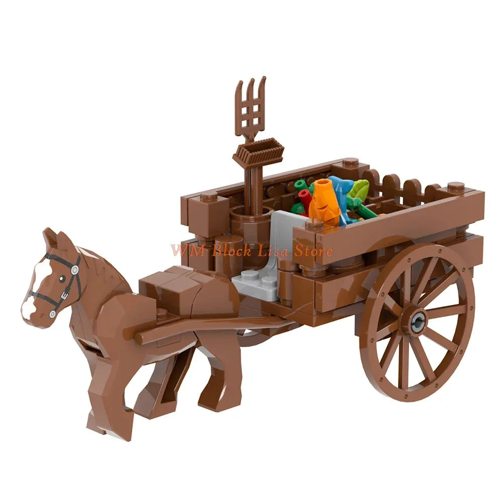 MOC Building Blocks Horse Carriage Set For Friends Fans - ToylandEU