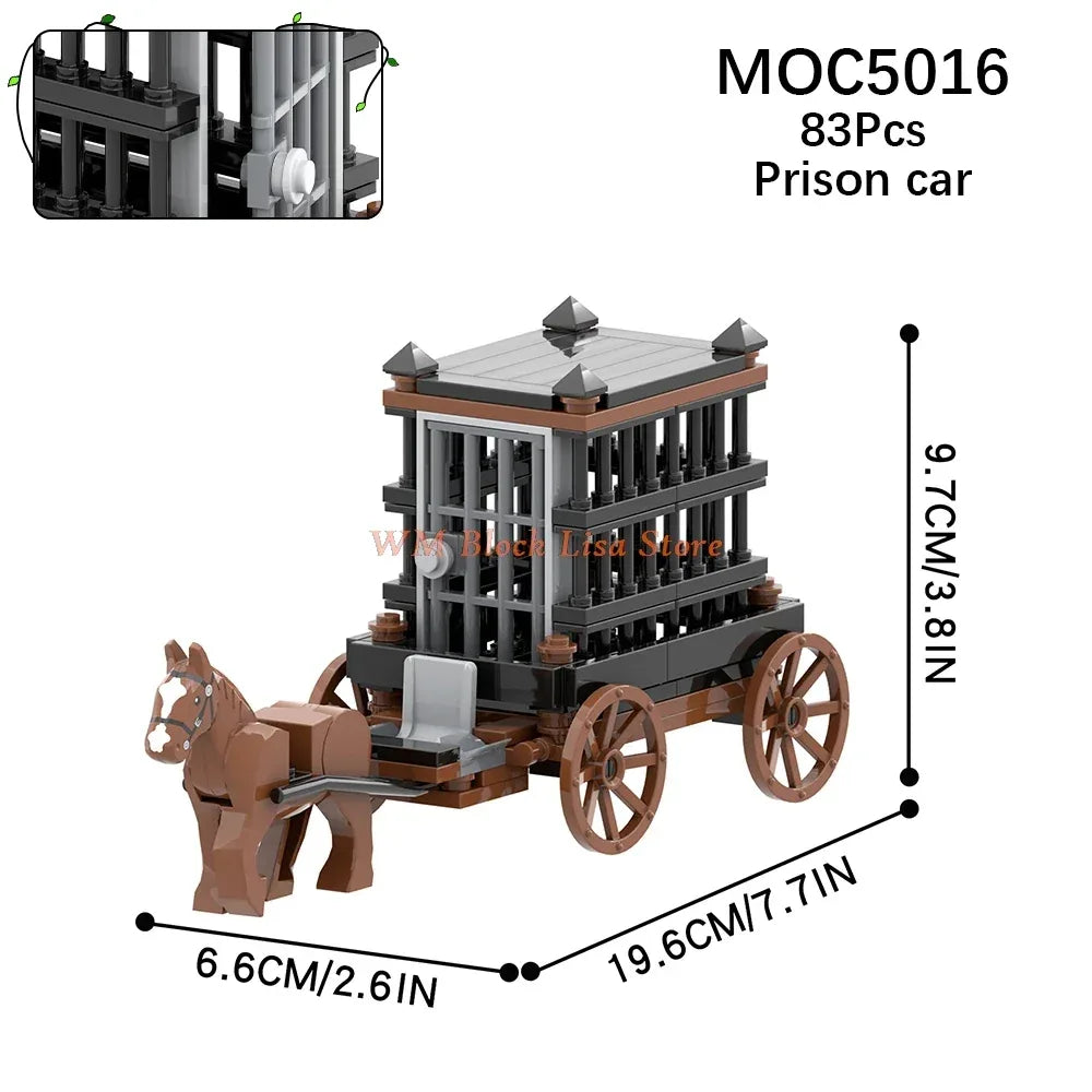 MOC Building Blocks Horse Carriage Set For Friends Fans - ToylandEU