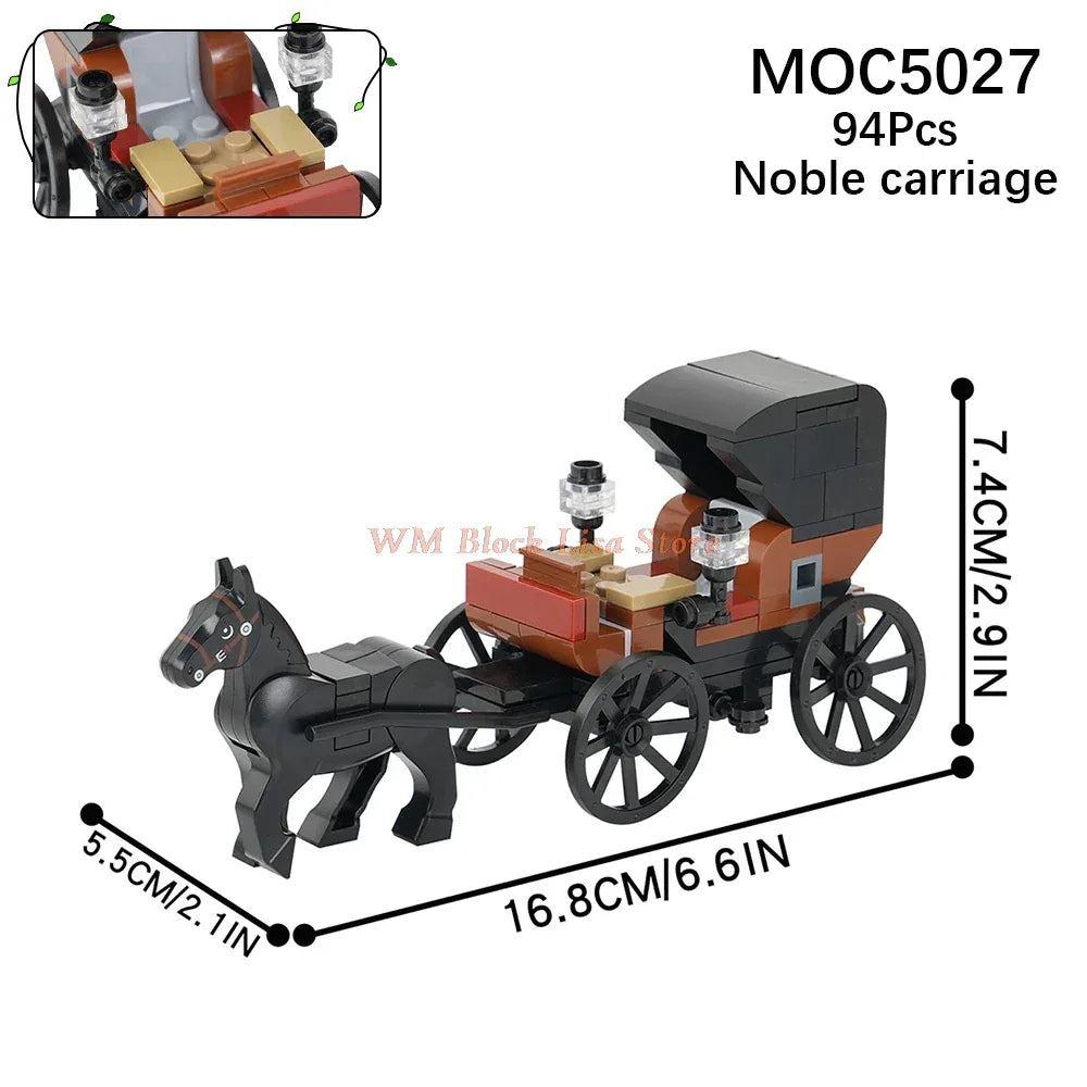MOC Building Blocks Horse Carriage Set For Friends Fans - ToylandEU
