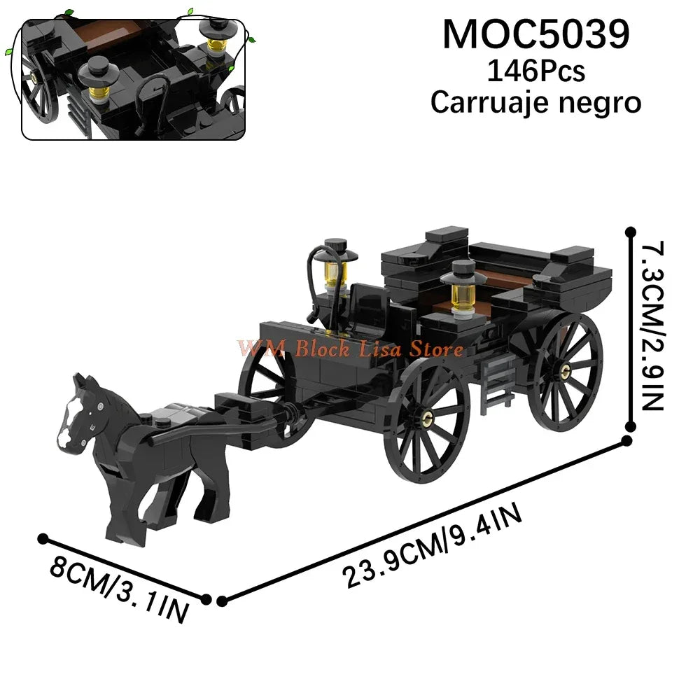 MOC Building Blocks Horse Carriage Set For Friends Fans - ToylandEU