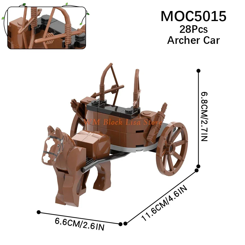 MOC Building Blocks Horse Carriage Set For Friends Fans - ToylandEU