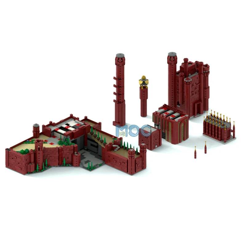 MOC Building Blocks Medieval The Red Keep Castle Model 4582PCS Building Bricks MOC - ToylandEU