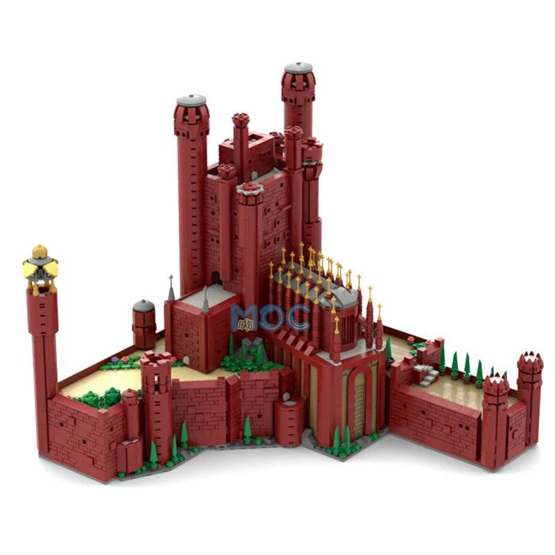 MOC Building Blocks Medieval The Red Keep Castle Model 4582PCS Building Bricks MOC - ToylandEU