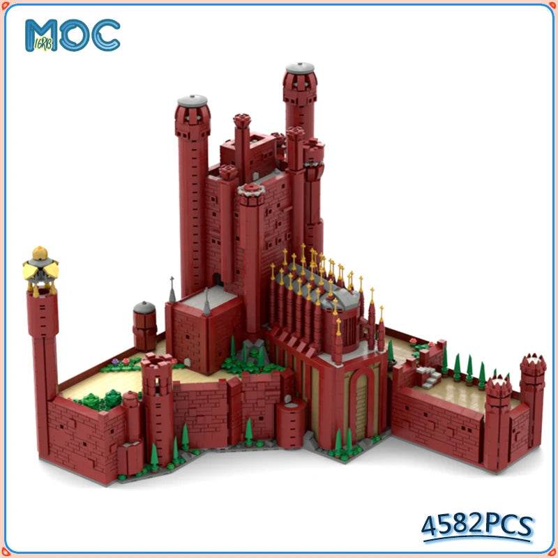 MOC Building Blocks Medieval The Red Keep Castle Model 4582PCS Building Bricks MOC - ToylandEU