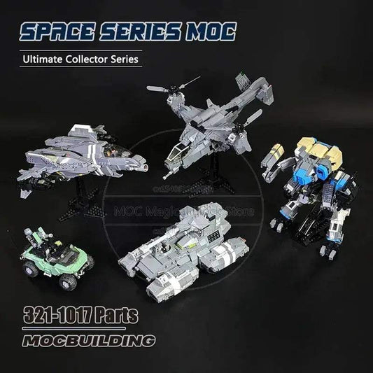  MOC Building Blocks Military Spaceplane Kit Realistic -  ToylandEU™
