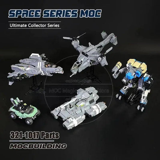 MOC Building Blocks Military Spaceplane Kit Realistic -  ToylandEU™