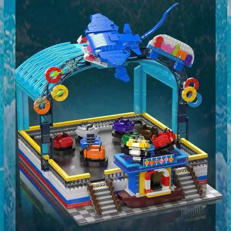 MOC Building Blocks Motorized Bumper Boats Educational Set For Kids - ToylandEU