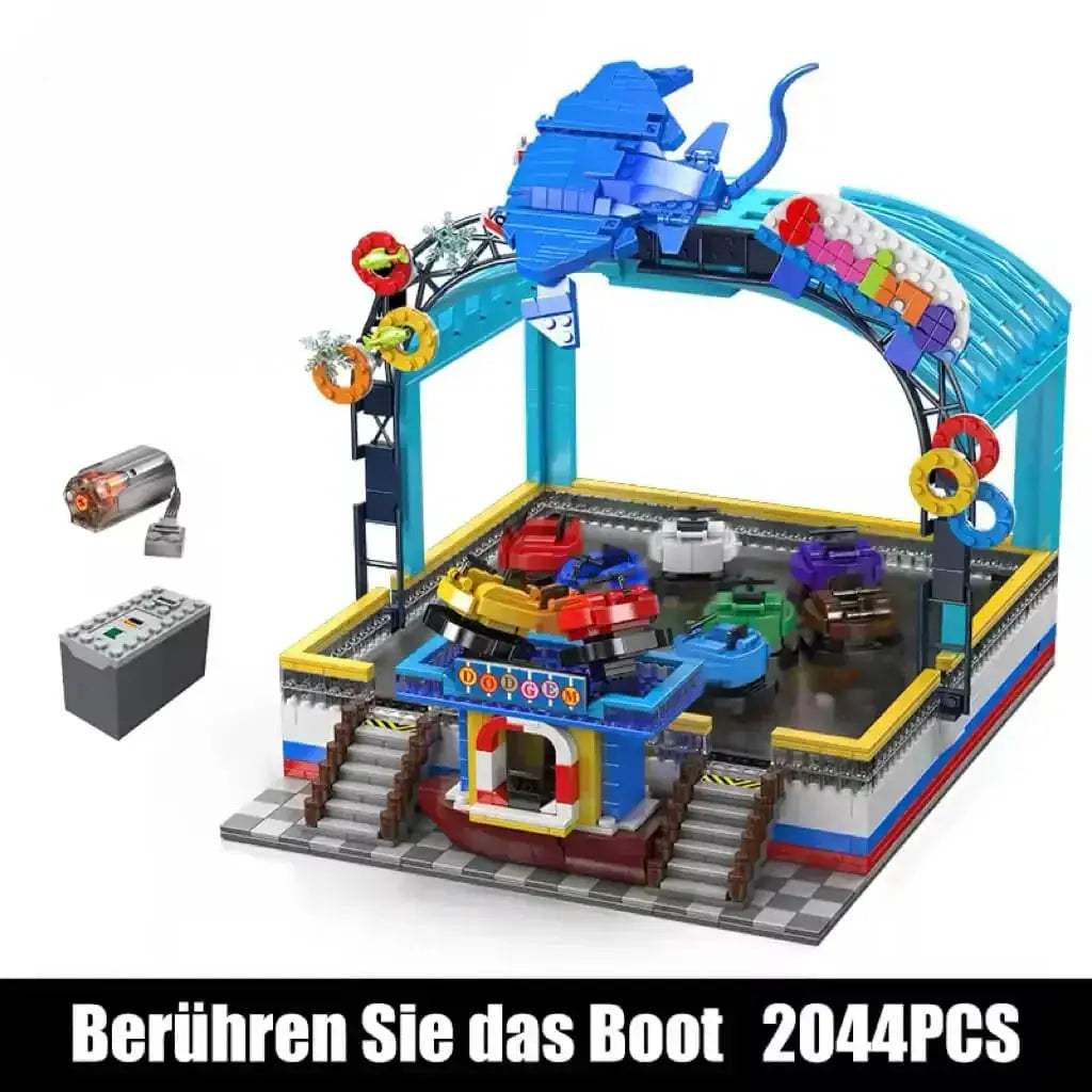 MOC Building Blocks Motorized Bumper Boats Educational Set For Kids - ToylandEU