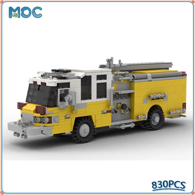 MOC Building Blocks Pierce Quantum Pumper Fire Truck Model Building Bricks MOC - ToylandEU