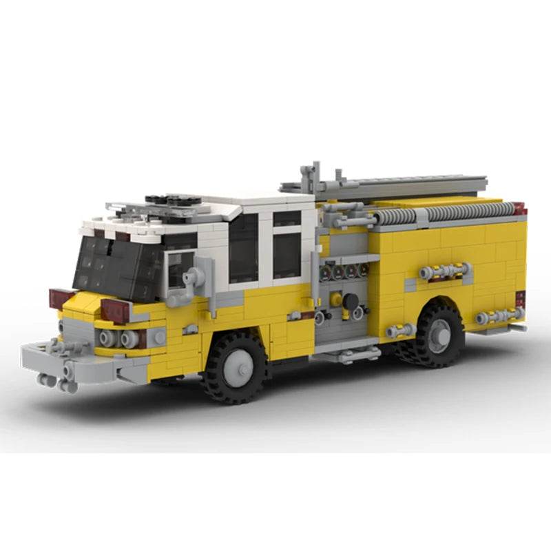 MOC Building Blocks Pierce Quantum Pumper Fire Truck Model Building Bricks MOC - ToylandEU