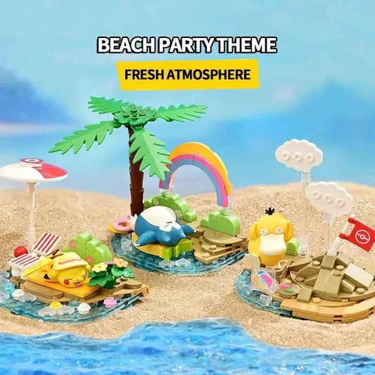  MOC Building Blocks Pikachu Psyduck Seaside Party Scene -  ToylandEU™