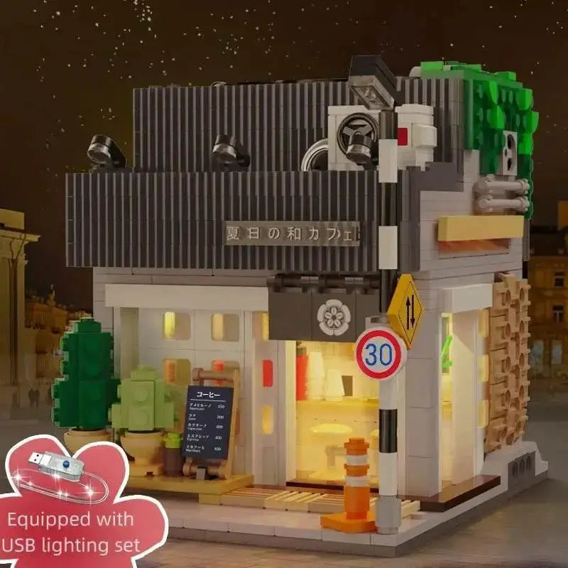 Cada LED City Japanese Street View Bricks Shop Building Blocks - ToylandEU
