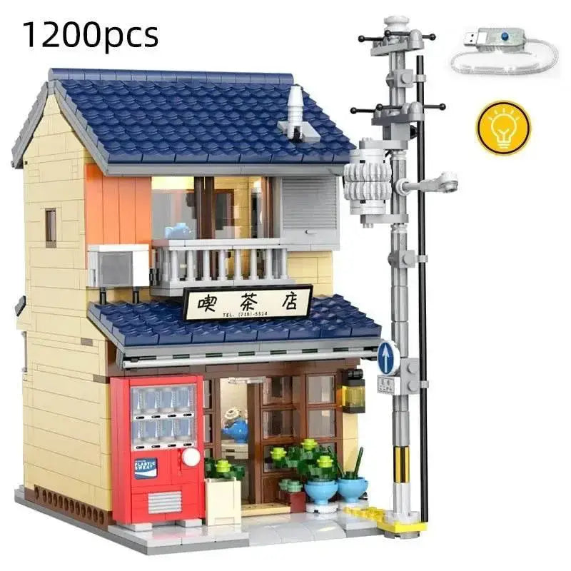 Cada LED City Japanese Street View Bricks Shop Building Blocks - ToylandEU