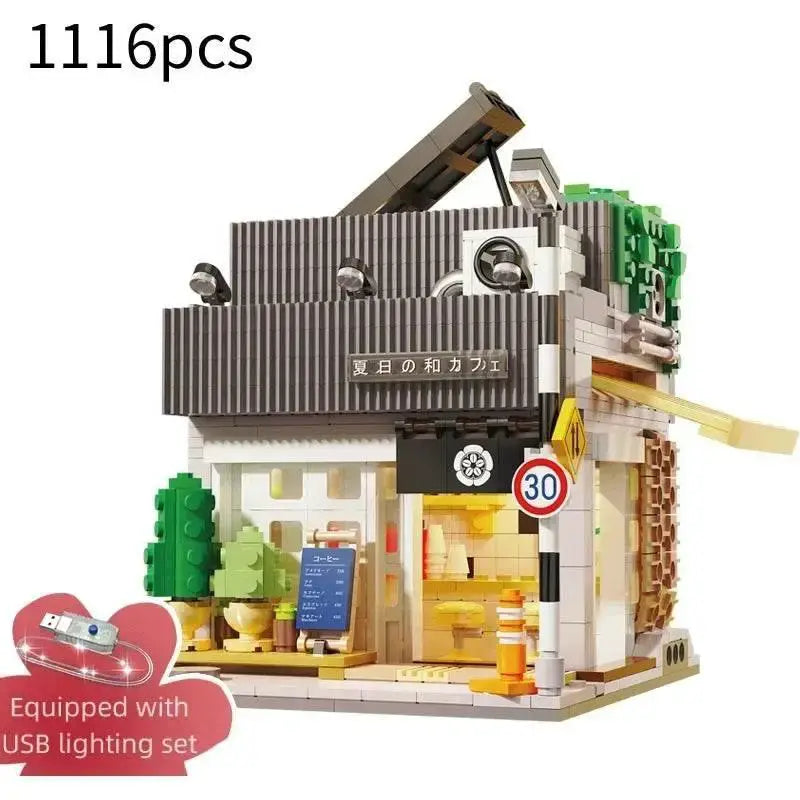 Cada LED City Japanese Street View Bricks Shop Building Blocks - ToylandEU
