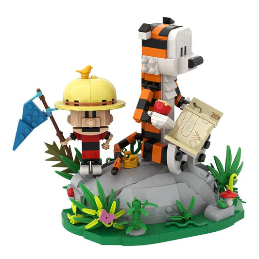 MOC Calvined and Hobbes Model Building Block Building Bricks MOC Gift - ToylandEU