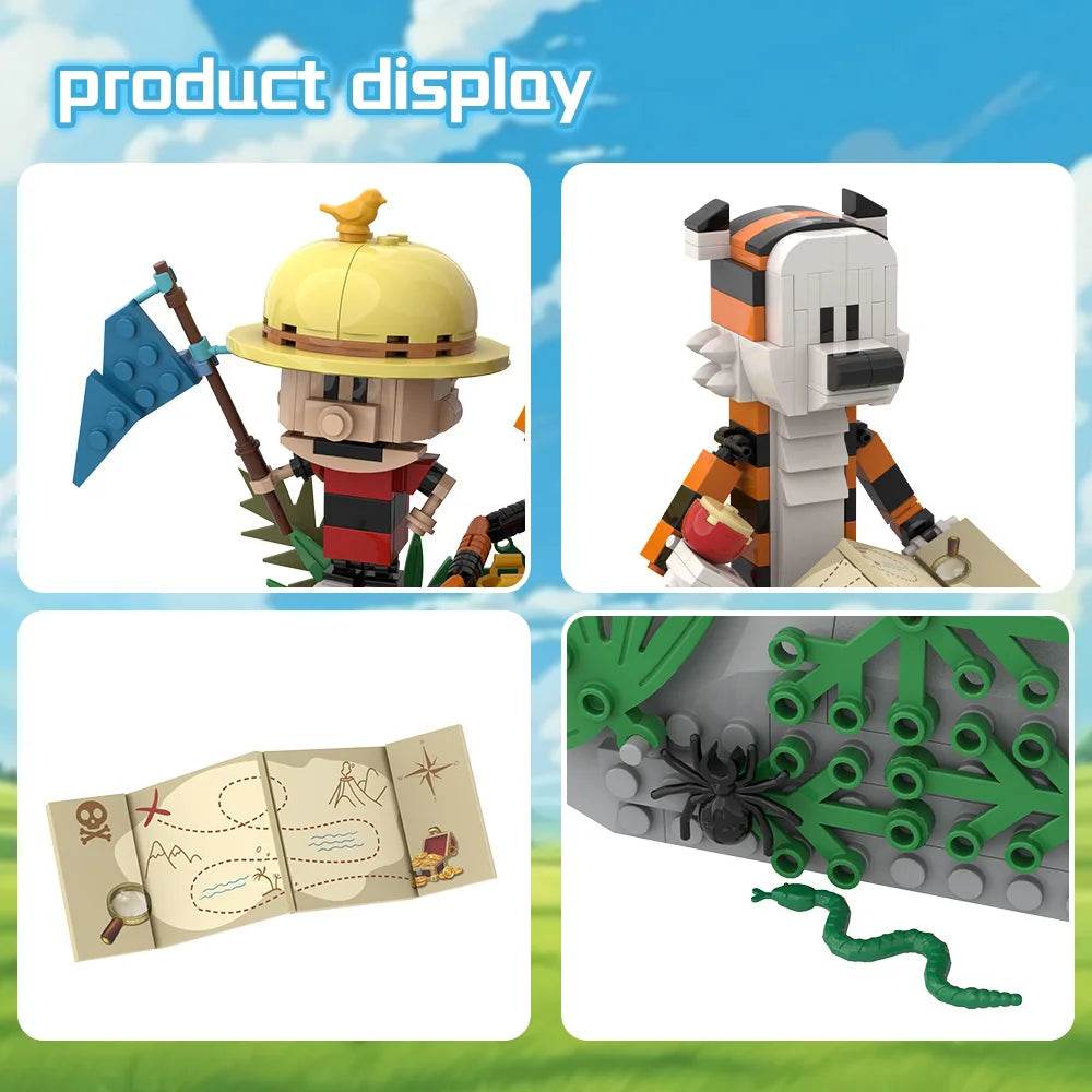 MOC Calvined and Hobbes Model Building Block Building Bricks MOC Gift - ToylandEU