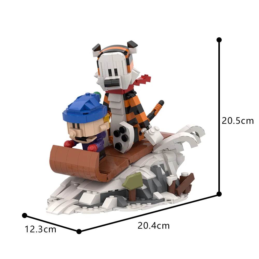 MOC Calvined and Hobbes Model Building Block Building Bricks MOC Gift - ToylandEU