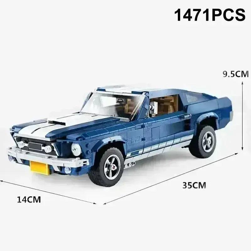  MOC Car Model Building Blocks Blue White For Home Decor -  ToylandEU™