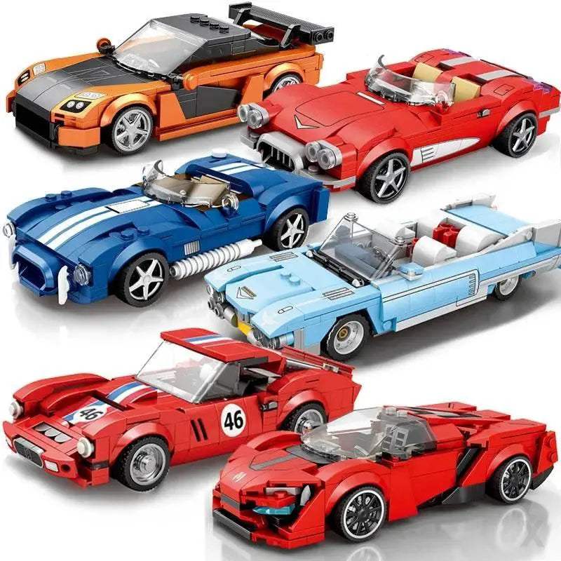 Car Series Building Blocks Sports Racing Speed Champion Car Model Bricks - ToylandEU