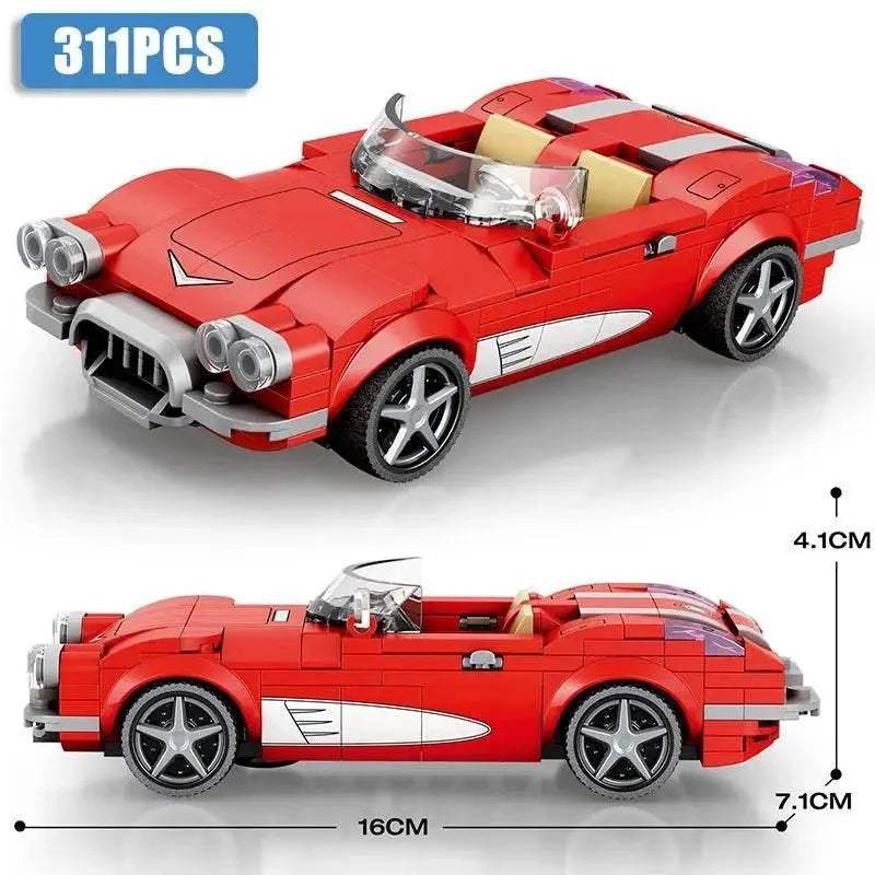 Car Series Building Blocks Sports Racing Speed Champion Car Model Bricks - ToylandEU