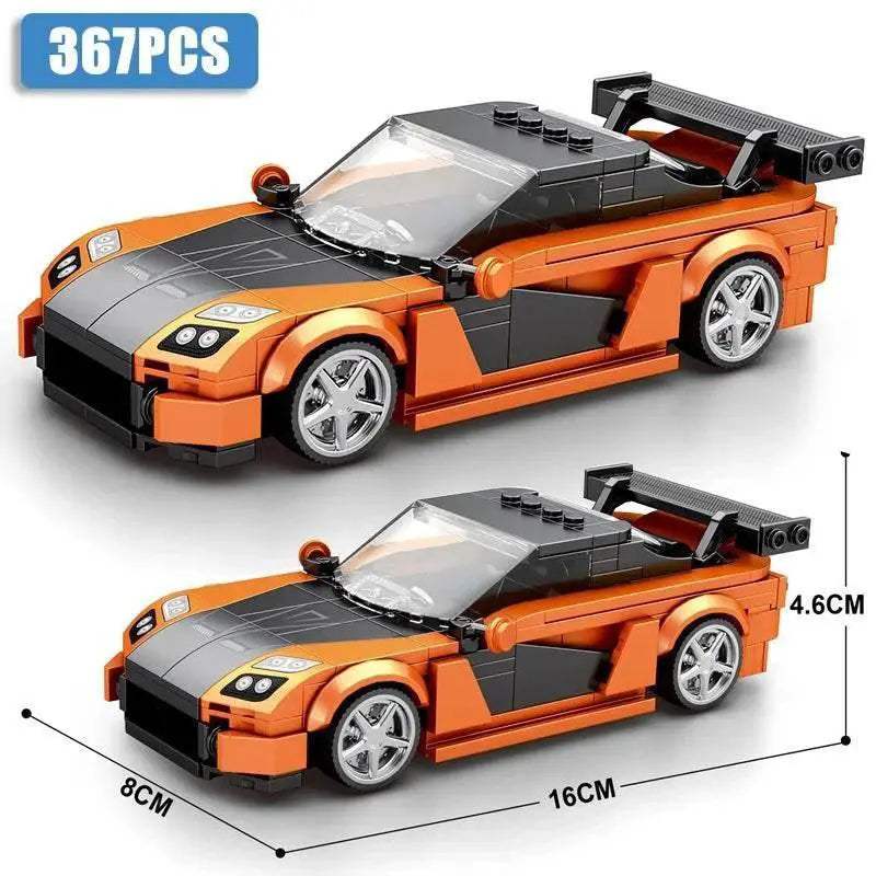 Car Series Building Blocks Sports Racing Speed Champion Car Model Bricks - ToylandEU