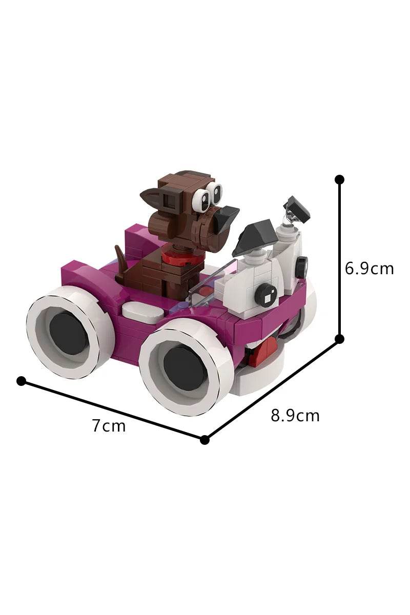 MOC Cars Movie Putt-Putt and Pep Model Building Blocks Building Bricks MOC - ToylandEU