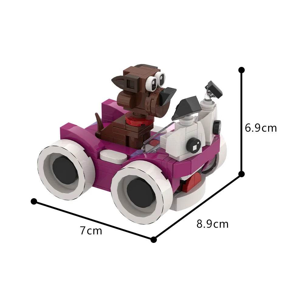 MOC Cars Movie Putt-Putt and Pep Model Building Blocks Building Bricks MOC - ToylandEU