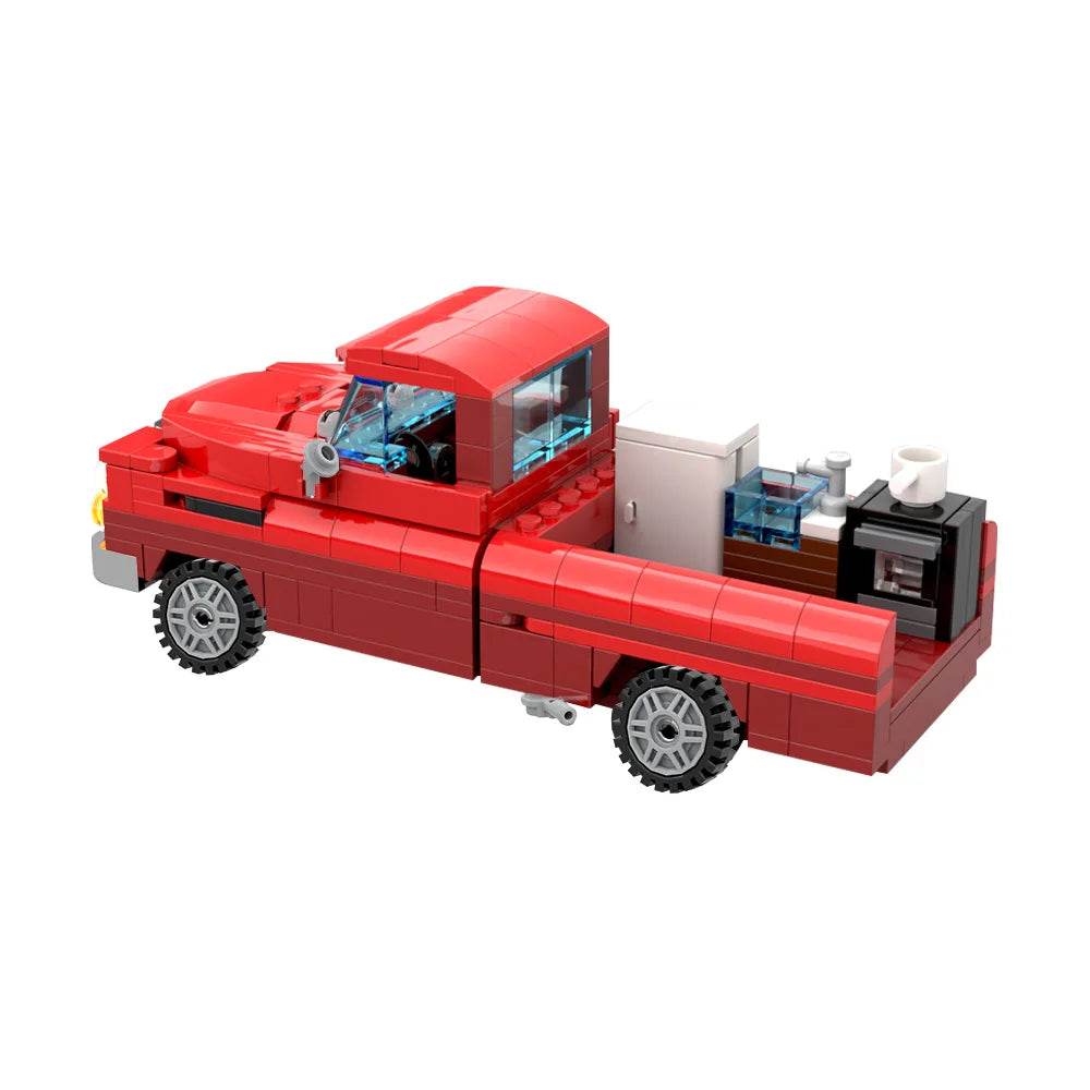 MOC Chevrolet Apache Food Truck Model Building Blocks Toys Building Bricks MOC - ToylandEU