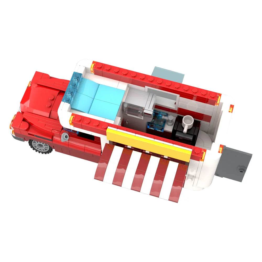MOC Chevrolet Apache Food Truck Model Building Blocks Toys Building Bricks MOC - ToylandEU