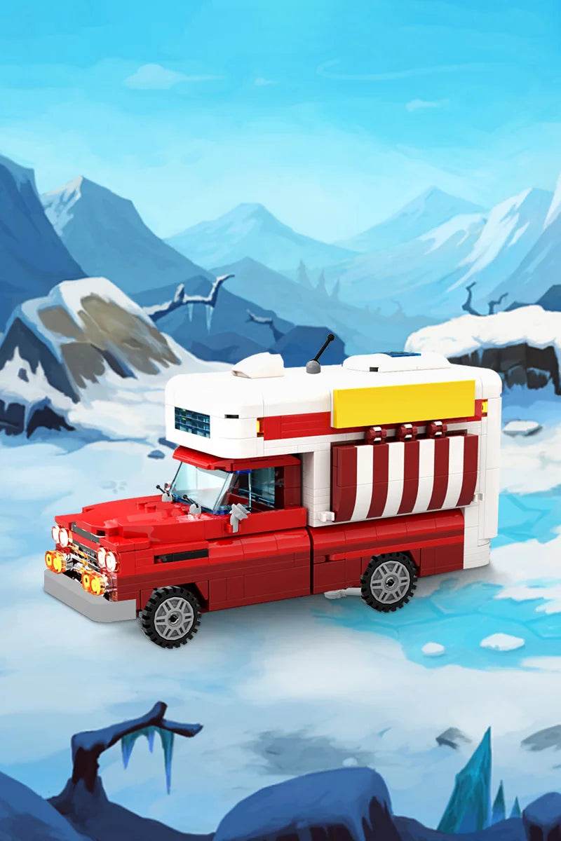 MOC Chevrolet Apache Food Truck Model Building Blocks Toys Building Bricks MOC - ToylandEU