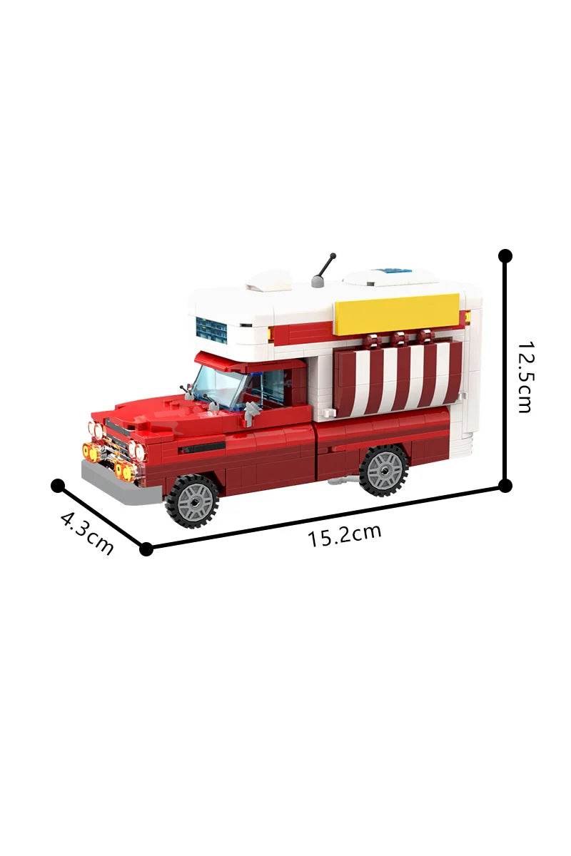 MOC Chevrolet Apache Food Truck Model Building Blocks Toys Building Bricks MOC - ToylandEU